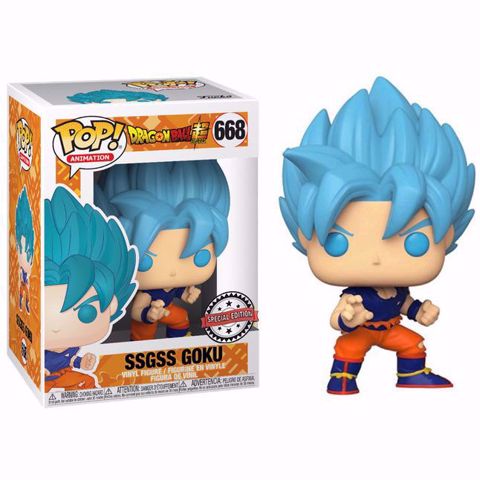 Funko Pop - SSGSS Goku Exc (Dragon Ball ) 668 בובת פופ