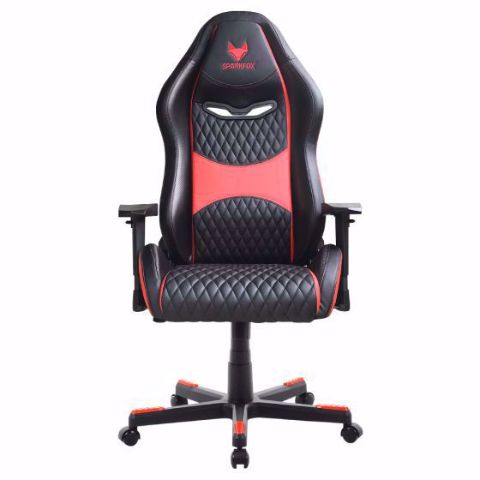 מושב גיימינג SPARKFOX בטקסטורת מעויינים gc80d אדום