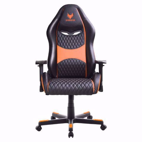 מושב גיימינג SPARKFOX בטקסטורת מעויינים gc80d כתום