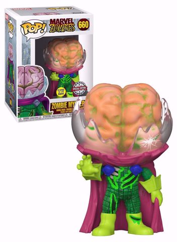Funko Pop - Zombie Mysterio GTID SE (Marvel Zombies) 660 בובת פופ  מארוול זומבי  מיסטיריו זוהר בחושך