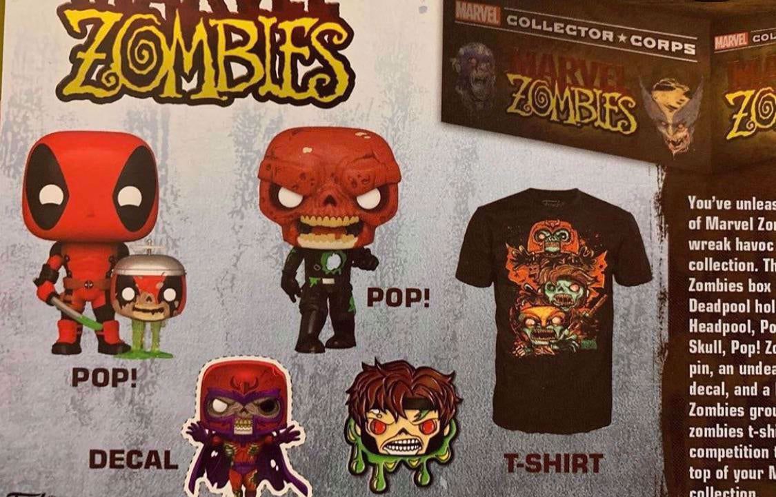 Funko Pop Zombies Marvel Collector Corps בובת פופ מרוול זומבים מארז
