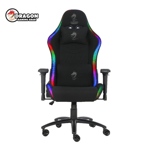 כסא גיימינג מדגם  SPACE Plus עם תאורת RGB שחור - בד