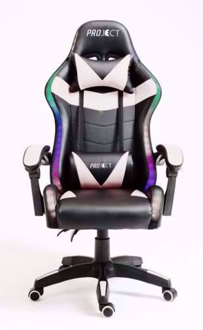 כיסא גיימינג    ProJect Delta RGB שחור/לבן
