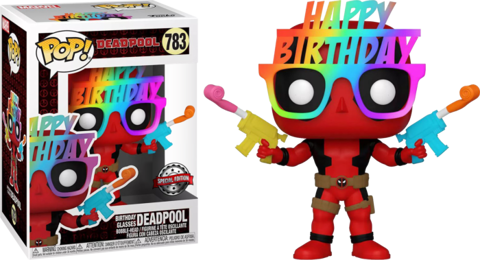 Funko Pop - Birthday Glasses Deadpool (Deadpool) 782 בובת פופ דדפול