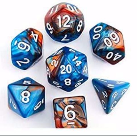 סט קוביות למג'יק/מבוכים ודרקונים Dnd/Magic Dice Set