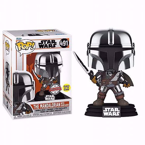 בובת פופ | מלחמת הכוכבים | Funko Pop -  (Star Wars) Mandalorian GITD SE #491