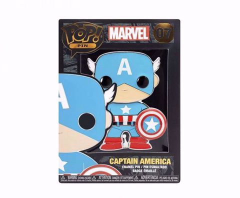 סיכת בובת פופ | Funko Pop Pin  - (Marvel) Captain America   #07