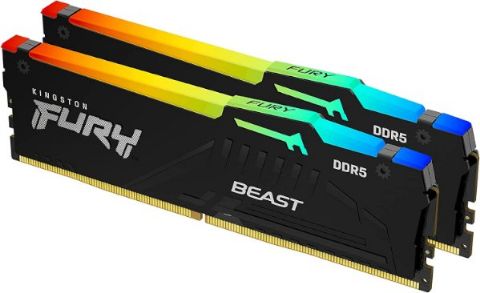 תמונה של Kingston Fury Beast White RGB Expo 32GB 2X16 5600MHZ DDR5 CL36