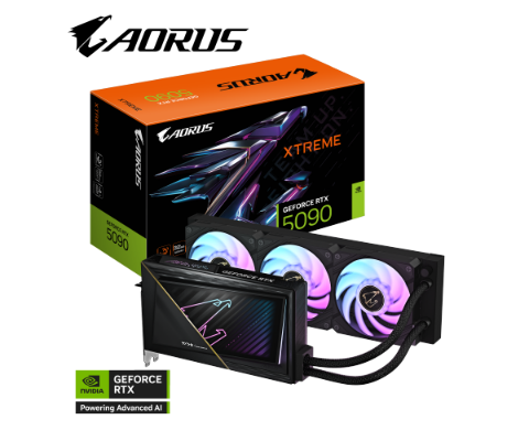 תמונה של כרטיס מסך AORUS GeForce RTX 5090 XTREME WATERFORCE 32G