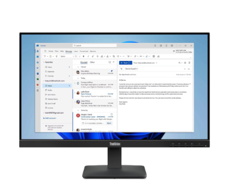 תמונה של מסך ThinkVision S24-4e 4ms 100Hz FHD IPS 23.8 HDMI VGA Black Vesa