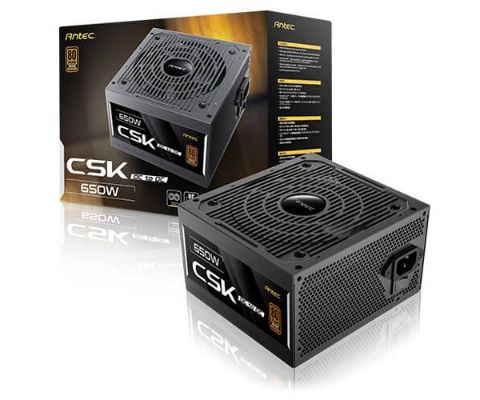 תמונה של ספק כוח Antec CSK 650DC 650W ATX Non-Modular PSU 80 plus Bronze
