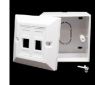תמונה של קופסאת פלסטיק לשני מחברים RJ-45 Plastic box Cat5
