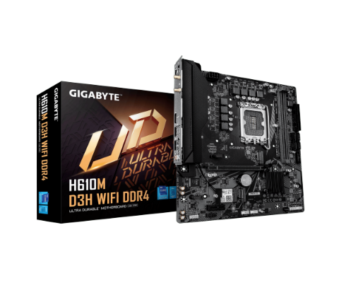 תמונה של לוח אם Gigabyte H610M D3H WIFI DDR4 M-ATX 2x M.2 BT LGA1700