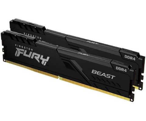 תמונה של זכרון לנייח Kingston Fury Beast 128GB 2x64GB 5600MHz DDR5 CL40