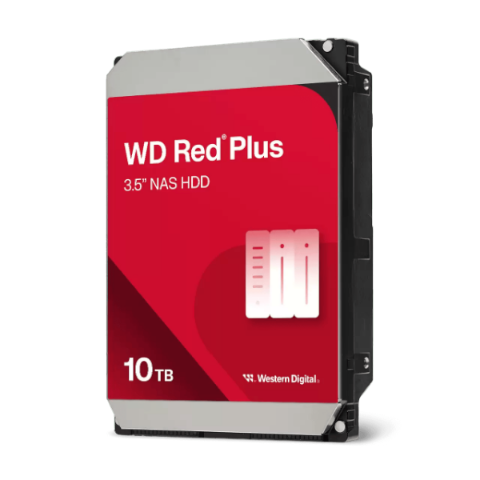תמונה של דיסק פנימי WD Red Plus NAS 10TB HDD 5400RPM 256MB Cache SATA III