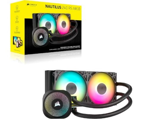 תמונה של קירור נוזלי Corsair iCUE NAUTILUS 240 RS RGB Black 240mm AIO