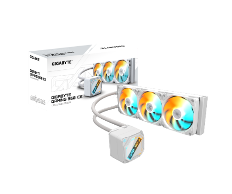 תמונה של קירור נוזלי משולש Gigabyte Gaming 360 ICE 3XARGB 120MM Fan White