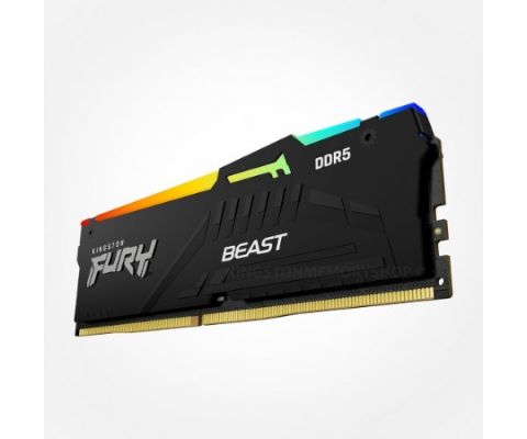תמונה של זכרון לנייח Kingston Fury Beast RGB 64GB DDR5 5600MHZ C40