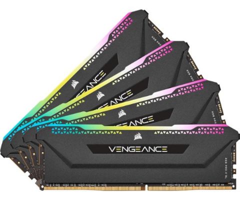 תמונה של זכרון קיט לנייח CORSAIR 32GB 4X8 DDR4 3200MHz CL16 RGB PRO Black
