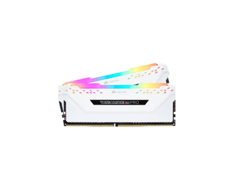 תמונה של זכרון לנייח CORSAIR VENGEANCE RGB PRO 32GB 2x16GB DDR4 DRAM WHITE