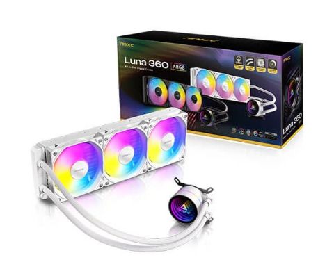 תמונה של קירור נוזלי משולש Antec LUNA 360 White ARGB