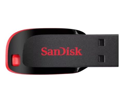 תמונה של זכרון נייד SANDISK Cruzer Blade USB Flash Drive 32GB Red USB 2.0