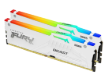 תמונה של זכרון לנייח לבן Kingston Fury Beast RGB 32GB 2X16 DDR5 6000Mhz C3