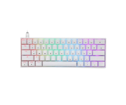 תמונה של מקלדת גיימינג אופטו־מכנית לבנה SKYLOONG GK61 RGB Glacier Yellow