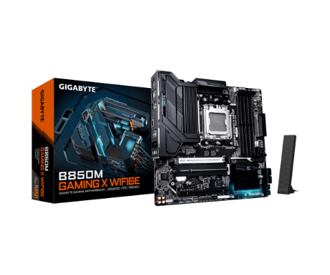תמונה של לוח אם GIGABYTE B850M GAMING X WIFI6E 1.1 M-ATX DDR5 AM5 2.5GBE