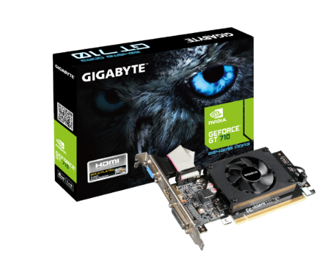 תמונה של כרטיס מסך Gigabyte GT 710 2GB 2.0 VGA DVI HDMI Low Profile
