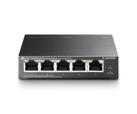 תמונה של מתג TP-Link TL-SG1005P 5xGigabit 4xPoE Total 65W