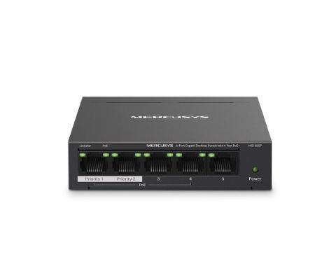 תמונה של MERCUSYS MS105GP 5 Port Gigabit Switch 4 PoE Plus Ports 65W