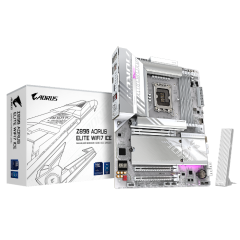 תמונה של לוח לאינטל דור 15 Gigabyte Z890 AORUS ELITE WIFI7 ICE ATX LGA1851