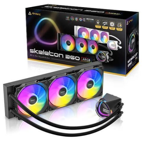 תמונה של קירור נוזלי משולש Antec SKELETON 360 ARGB Black INTEL/AMD