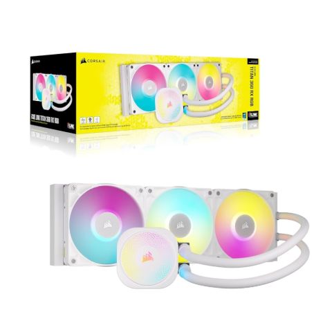 תמונה של קירור נוזלי לבן Corsair iCUE TITAX 360 RX RGB White 360mm AIO