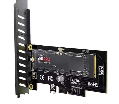 תמונה של כרטיס הרחבה PCIe x4 to M.2 Adapter Support 2280 M.2
