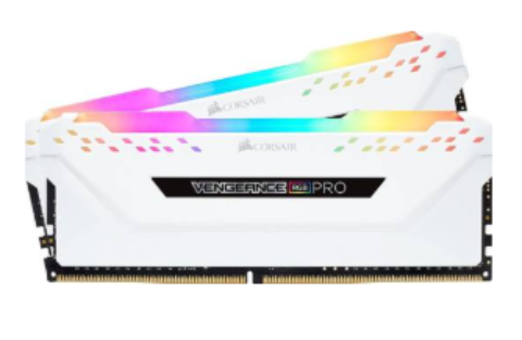 תמונה של זכרון לנייח CORSAIR VENGEANCE RGB PRO 32GB 2x16GB DDR4 DRAM WHITE