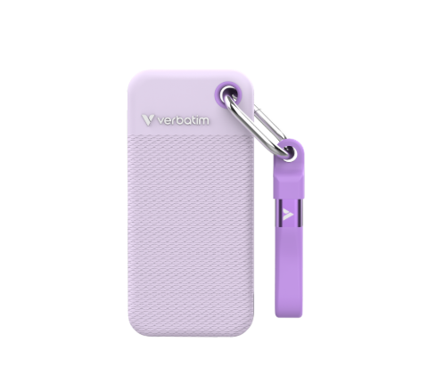 תמונה של דיסק חיצוני Verbatim Pocket SSD 2TB USB C Gen2 Purple 1000MBps