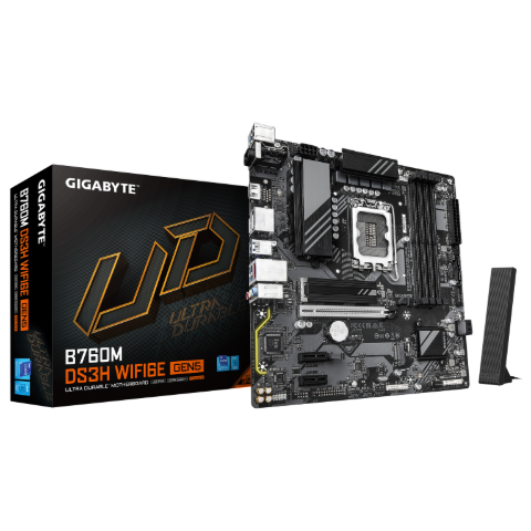 תמונה של לוח אם Gigabyte B760M DS3H WF6E GEN5 Micro-Atx DDR5