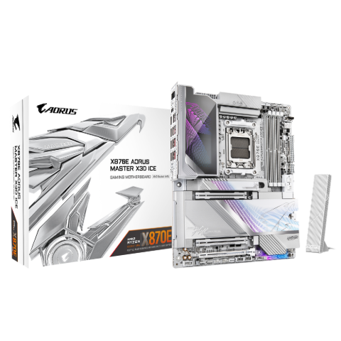 תמונה של לוח אם GIGABYTE X870E AORUS MASTER X3D ICE WIFI7 ATX BT 10GBE