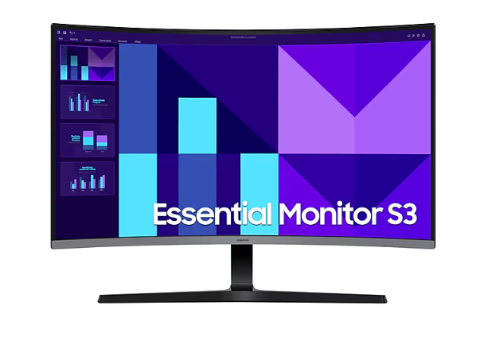 תמונה של מסך קעור Samsung 32 S3 Essential Monitor FHD 100Hz 4Ms VA Black