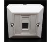 תמונה של קופסא עם יציאה אחת ללא שקע RJ-45 Deep plastic box Cat6