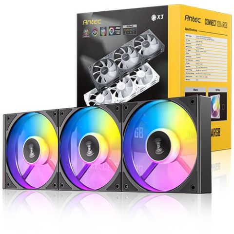 תמונה של מאווררים למארז ANTEC Connect C120 Reverse ARGB BLACK 3PK