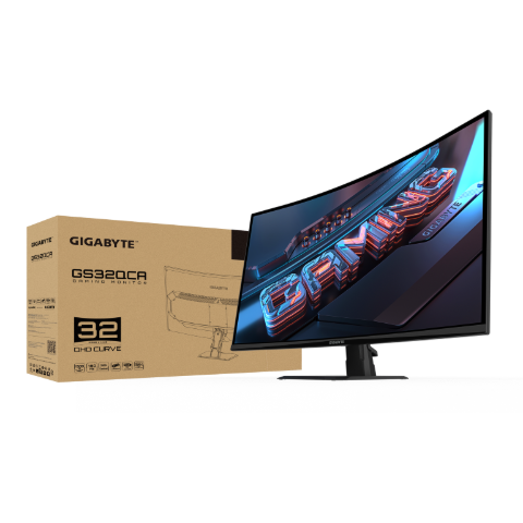 תמונה של מסך קעור Gigabyte GS32QCA SS VA 1ms 2K QHD 180Hz FreeSync Tilt