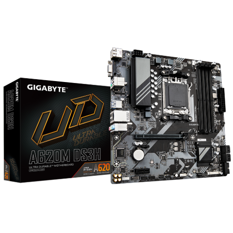 תמונה של לוח למעבדי Gigabyte A620M DS3H DDR5 PCIE4.0 DP HDMI VGA AMD AM5