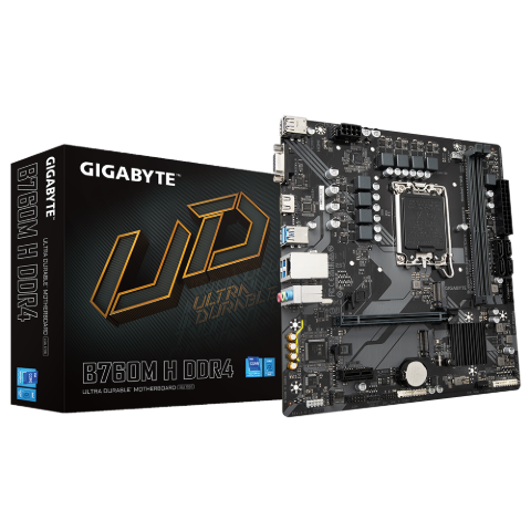 תמונה של לוח למעבדי אינטל Gigabyte B760M H DDR4 Micro Atx LGA1700
