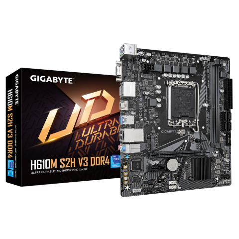 תמונה של לוח למעבדי אינטל Gigabyte H610M S2H V3 Micro-ATX VGA DP HDMI