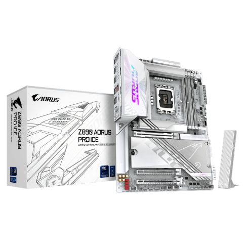 תמונה של לוח לאינטל דור 15 Gigabyte Z890 AORUS PRO ICE 5GbE ATX LGA1851