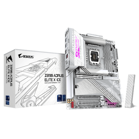 תמונה של לוח לאינטל דור 15 Gigabyte Z890 AORUS ELITE X ICE ATX LGA1851