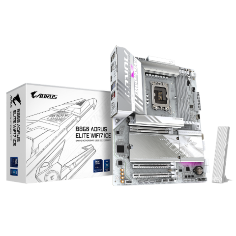 תמונה של לוח למעבד דור 15 Gigabyte B860 A ELITE WIFI7 ICE ATX 2.5GB LAN